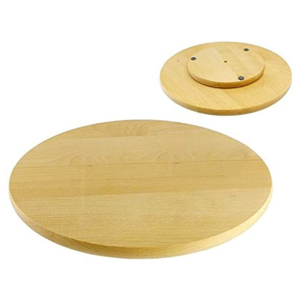 Cool Gift, Round Rotating Wooden Display Plate, Available in Different Sizes