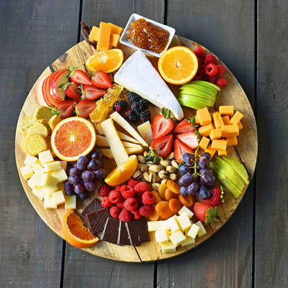 Cool Gift, Round Rotating Wooden Display Plate, Available in Different Sizes