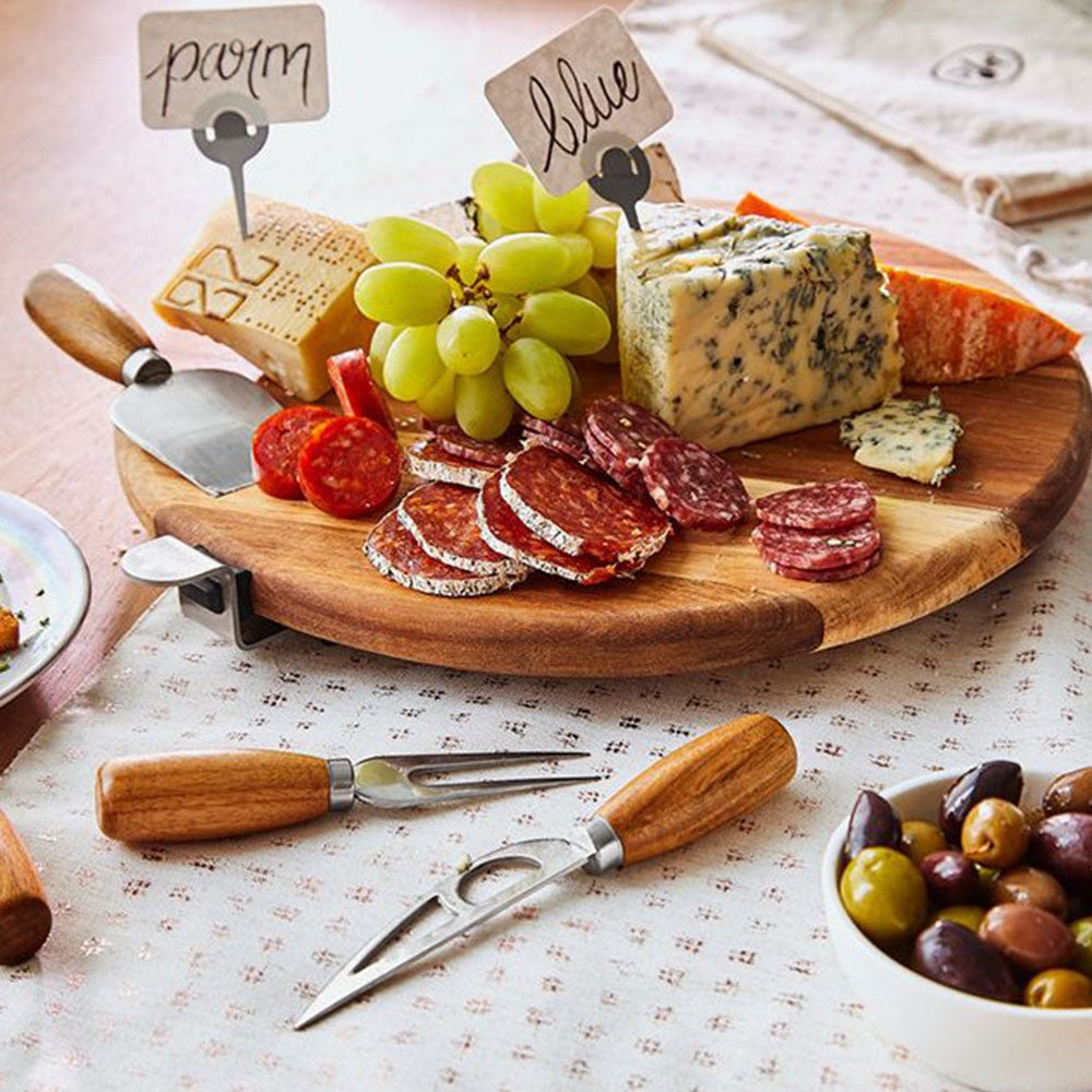 Cool Gift, Round Rotating Wooden Display Plate, Available in Different Sizes