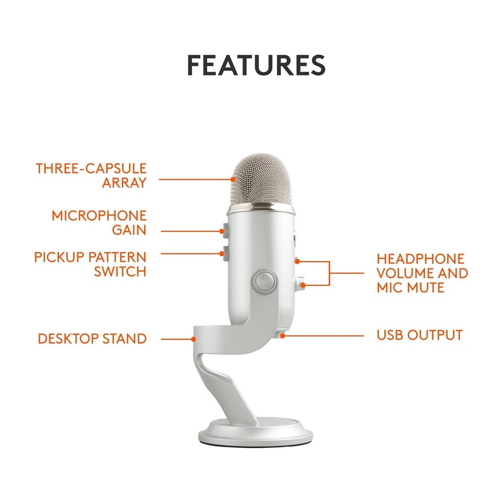 Logitech, Mic Blue Yeti Silver