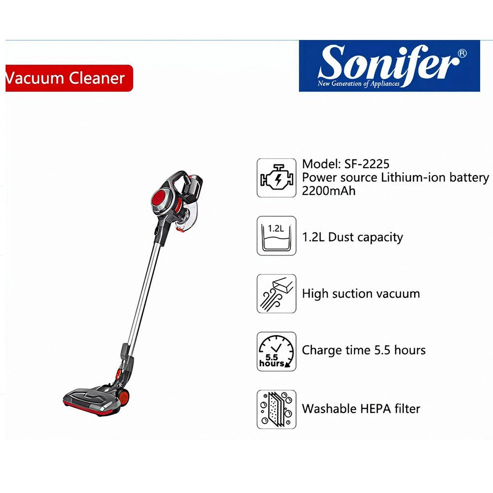 Sonifer, SF-2225, Cordless Vacuum Cleaner 100W