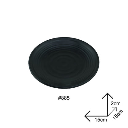 Cool Gift, Plates Black Melamine Dinnerware, Available in Different Sizes