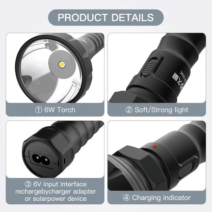 Dp,959C, Super Bright Camping Rechargeable Torches Led Flashlight