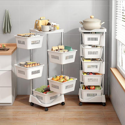 Cool Gift, Fruit Storage Rack With Wheels, Available in Different Sizes & Colors