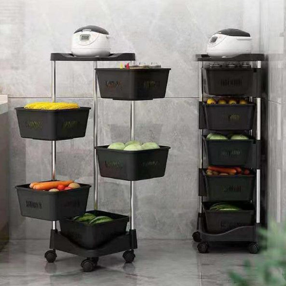 Cool Gift, Fruit Storage Rack With Wheels, Available in Different Sizes & Colors