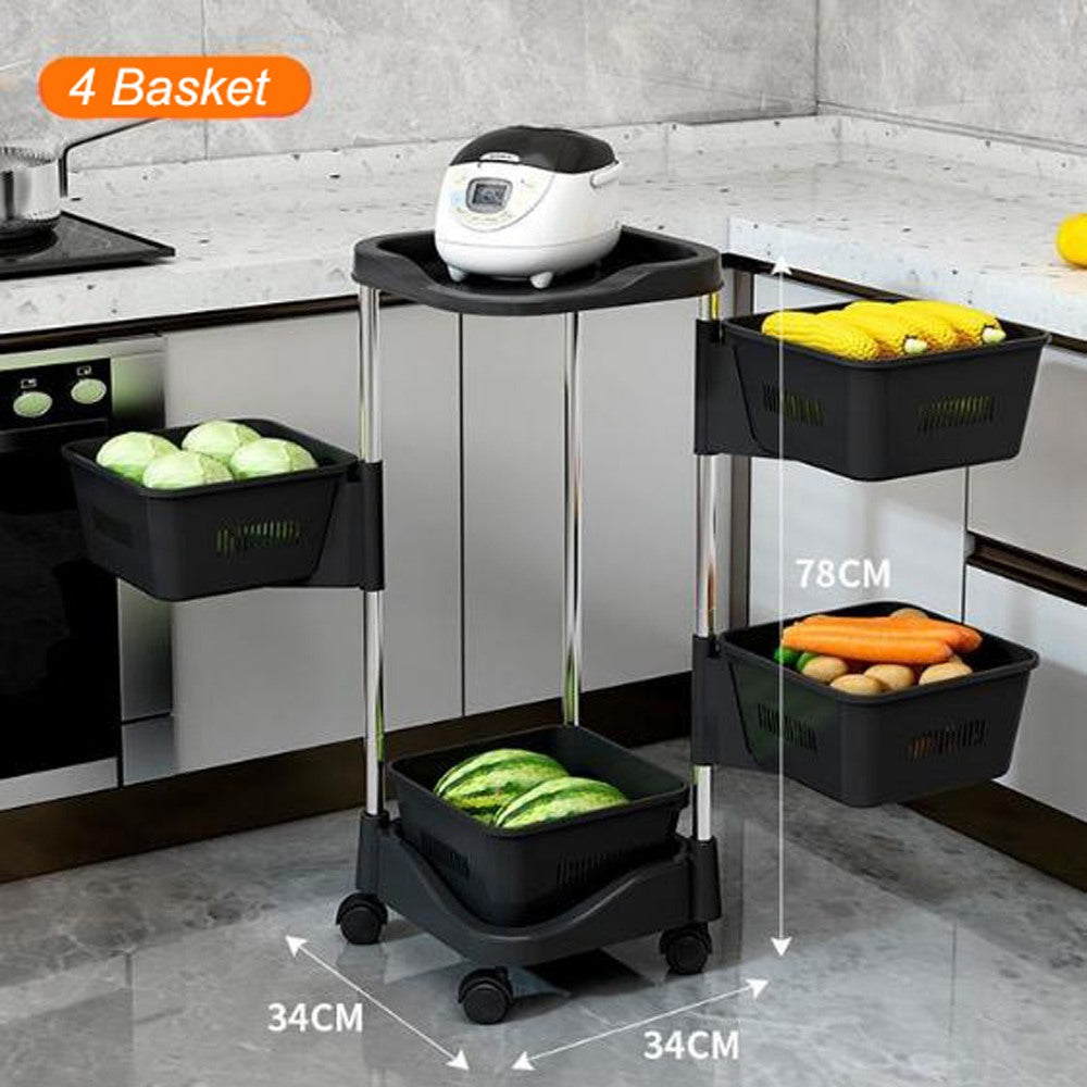 Cool Gift, Fruit Storage Rack With Wheels, Available in Different Sizes & Colors
