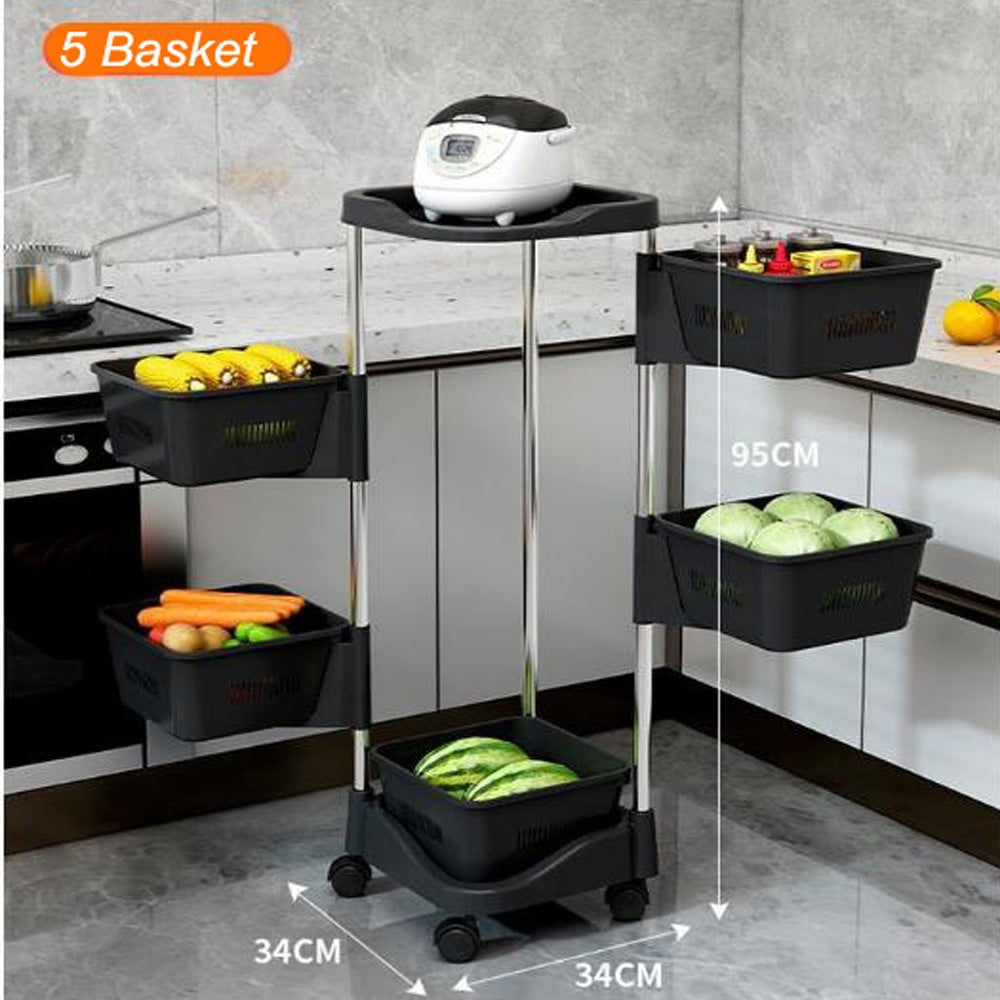 Cool Gift, Fruit Storage Rack With Wheels, Available in Different Sizes & Colors