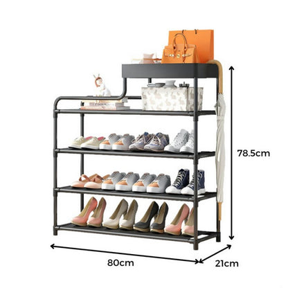 Cool Gift, Shoe Rack With Tray W:80Cm, Available in Different Colors