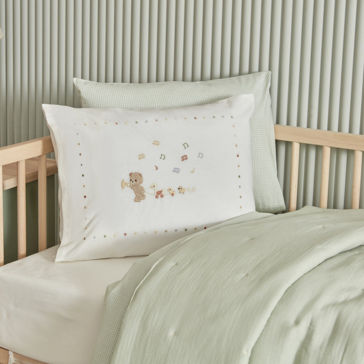 Karaca Home Baby Eloise Mint 100% Cotton Muslin Comfort Sleep Set, 200.22.14.0524