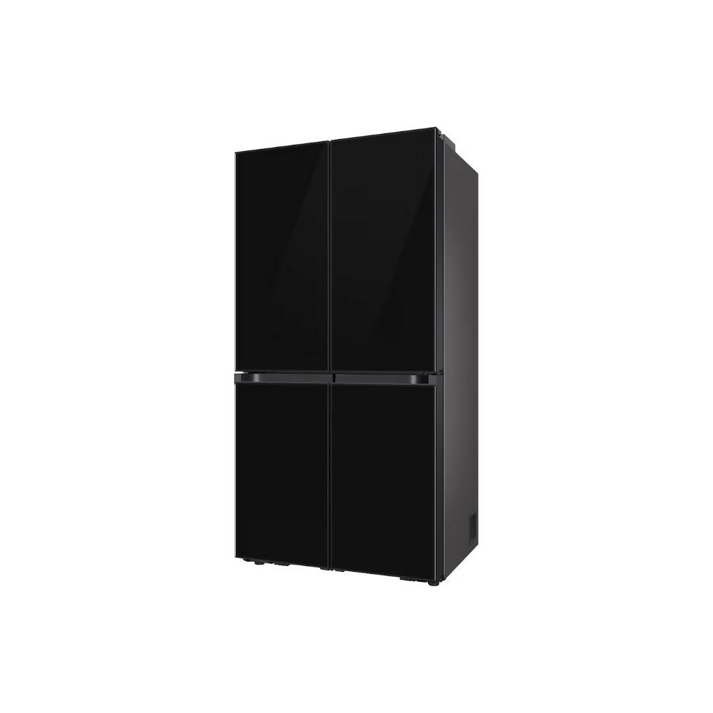 Samsung Bespoke T Style Black Glass French Door Refrigerator, 602L Net Capacity, RF65DB90B022LV