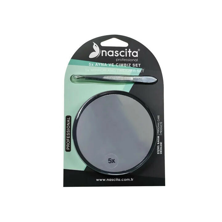 Nascita 5X Magnifying Mirror & Tweezer Set