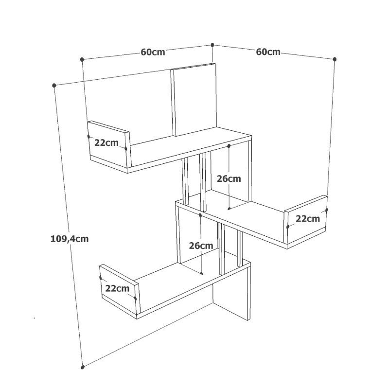 Voyage Corner Wall Shelf | VG17-A