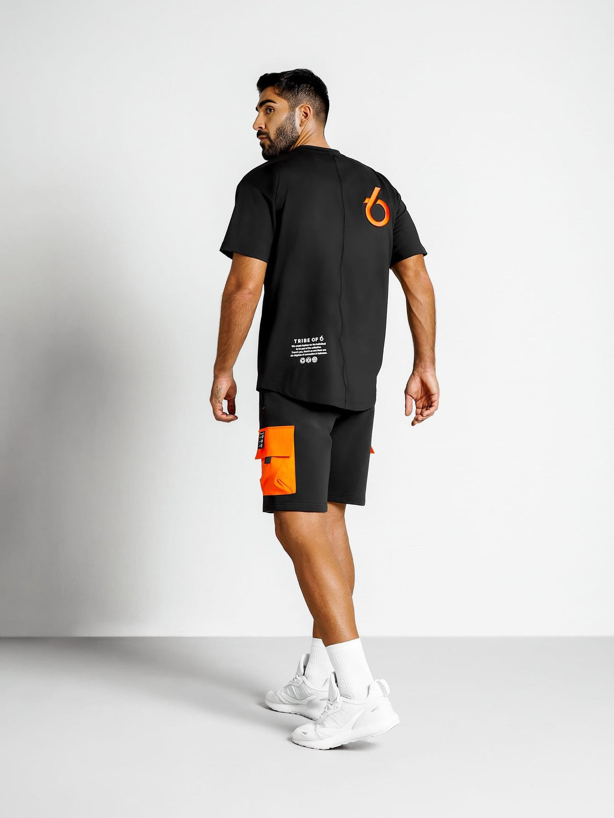 TRIBE OF 6 BABYLON GRAPHIC CARGO SHORTS