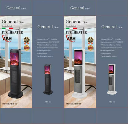 General Line PTC Heater, 1000W/2000W, ceramic heater, automatic temperature control, over heat protecction available, with remote control
