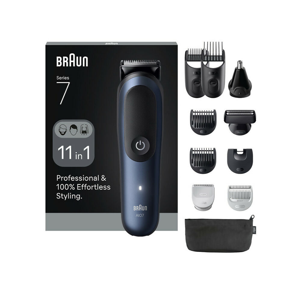 Braun All In One Trimmer Serie 7, 11IN1 Kit For Head-To-Toe Grooming, 100% Waterproof, BRA-AIO7540