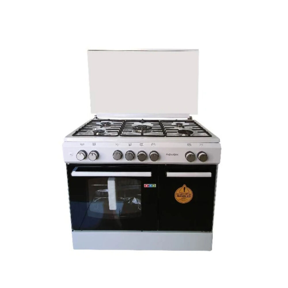 Novox Free Standing Oven 90x60cm - Bottle Compartment [White], NVX-NGC9522W
