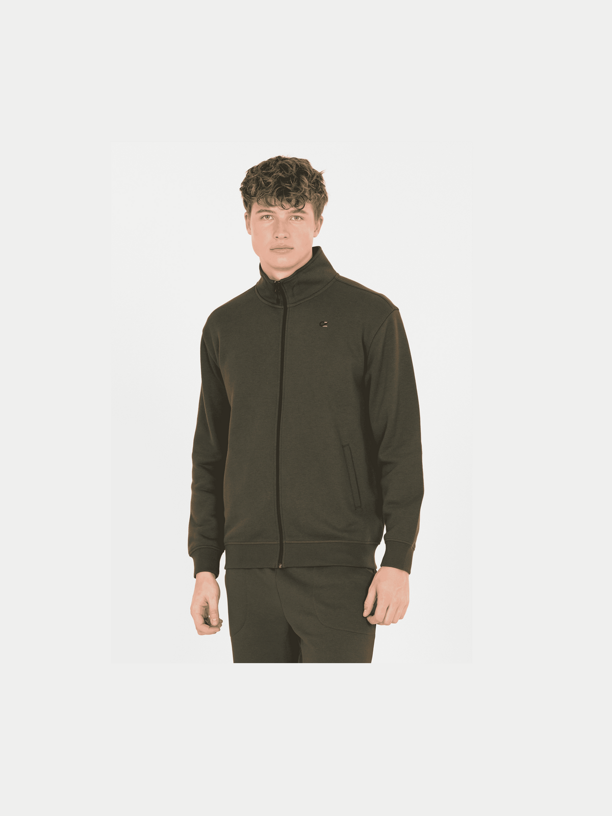 CRUZ PITT M ZIP MELANGE SWEATSHIRT