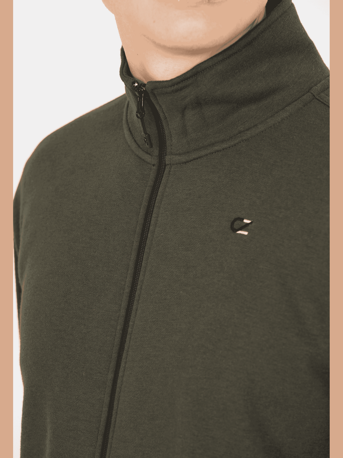 CRUZ PITT M ZIP MELANGE SWEATSHIRT