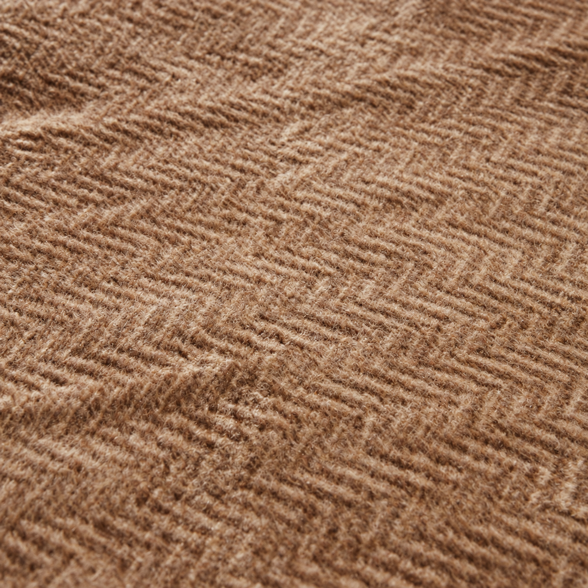 Karaca Home Sandra Herringbone Double Cotton Blanket 200 × 220 cm – Brown, 200.22.05.0149