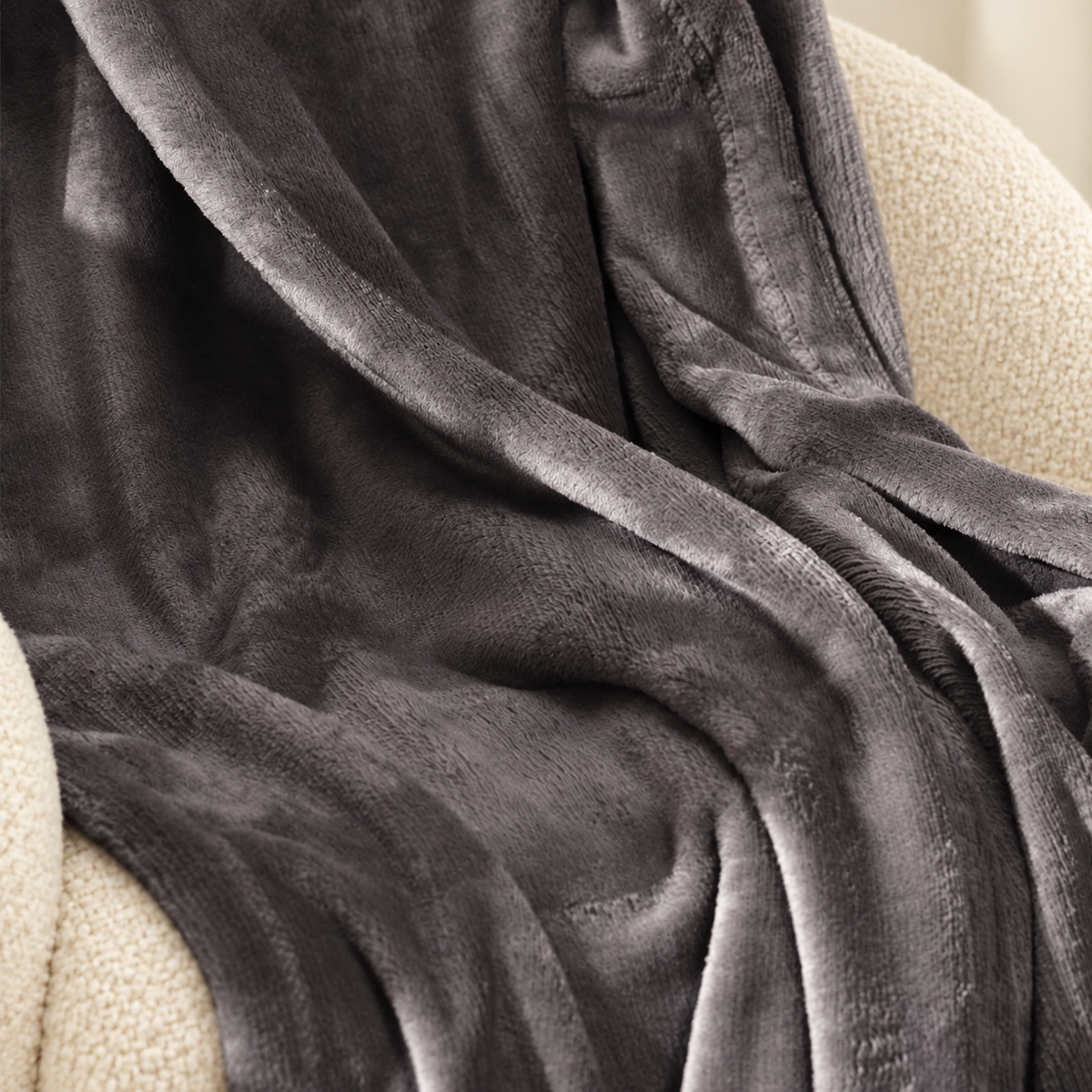 Karaca Home Fiona Wellsoft TV Blanket 130 × 180 cm – Grey, 200.21.01.0270