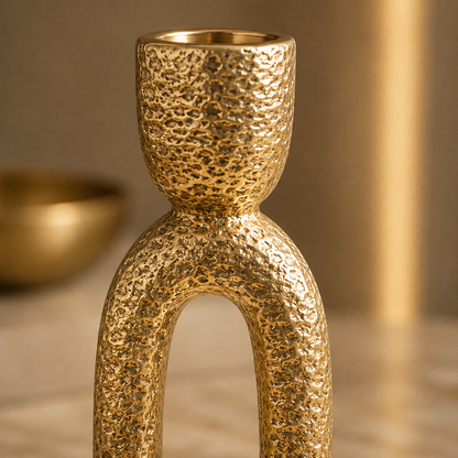 Karaca Home Helen Candle Holder 22 cm - Gold, 8680214399743