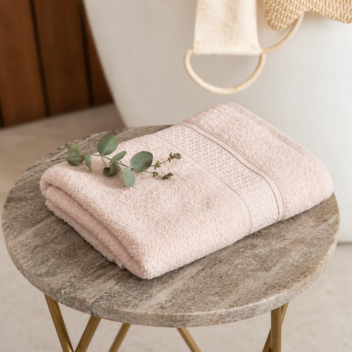 Karaca Home Dielle Recycle 100% Cotton Bath Powder Towel 50 x 90 cm, 200.20.01.0669