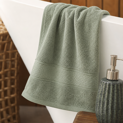 Karaca Home Dielle Recycle 100% Cotton Hand Green Towel 30 x 50 cm, 200.20.01.0667