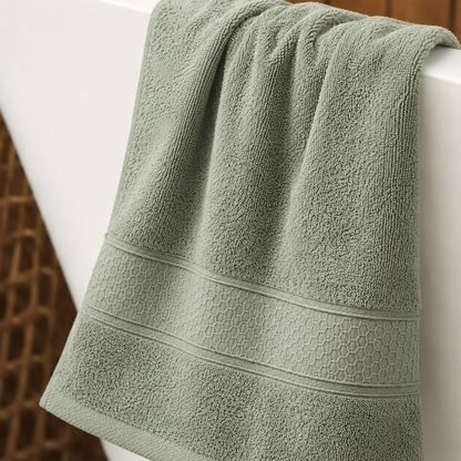 Karaca Home Dielle Recycle 100% Cotton Hand Green Towel 30 x 50 cm, 200.20.01.0667