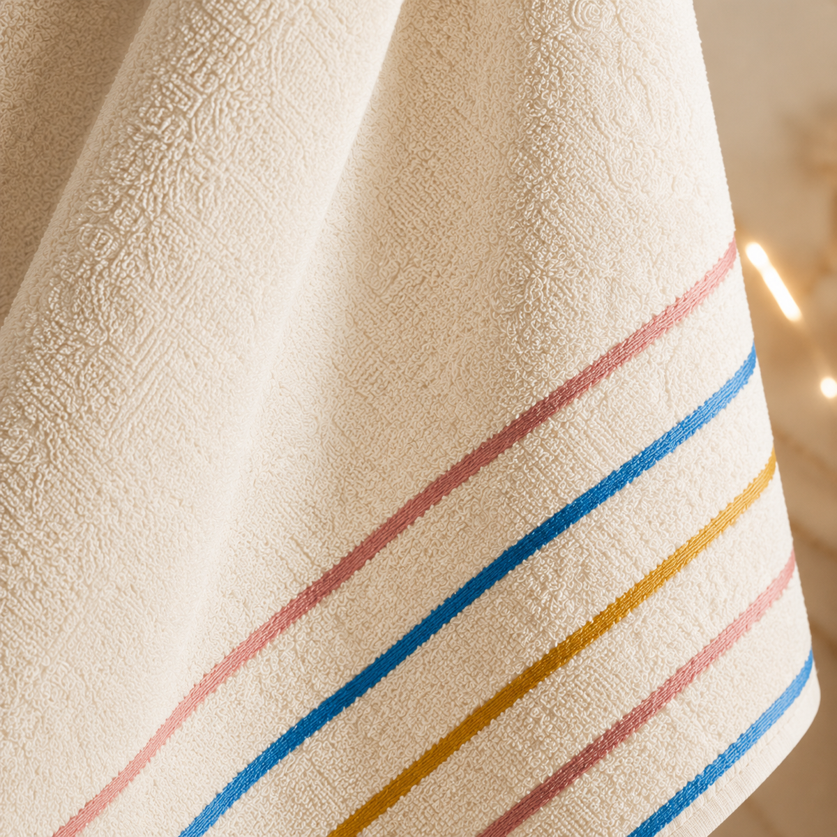 Karaca Home Choose-Happy Bordered Hand Towel 30 x 50 cm, 200.19.01.0325