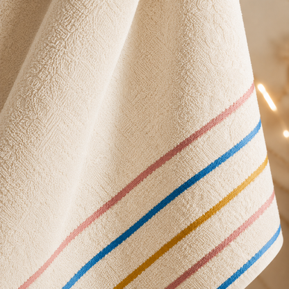 Karaca Home Choose-Happy Bordered Hand Towel 30 x 50 cm, 200.19.01.0325