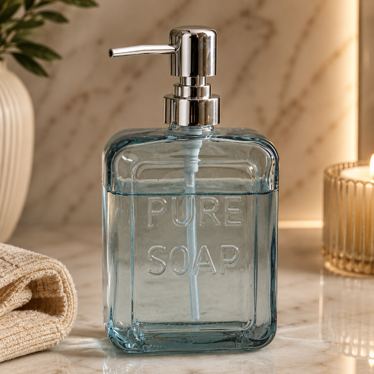 Karaca Home Sharona Blue Liquid Soap Dispenser 350 ml, 153.09.01.5199