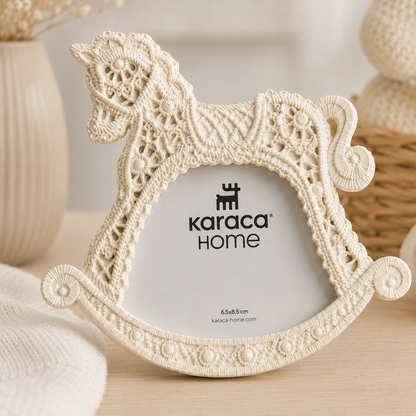 Karaca Home Carousel Photo Frame - Beige Polyresin Design, 200.22.11.0028