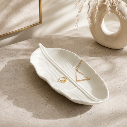 Karaca Home Leaf White Decorative Plate , 300.23.01.0317