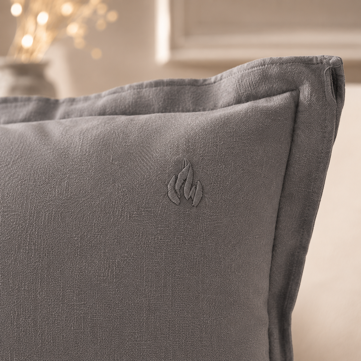 Karaca Home 4 Element Dark Grey Filled Plain Cushion 45 x 45 cm, 200.18.01.0906