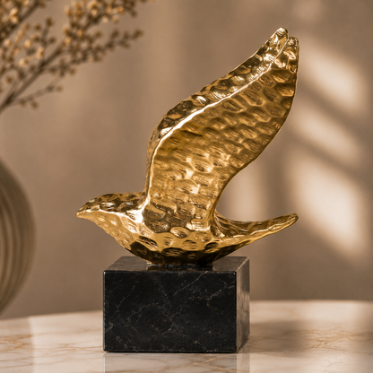 Karaca Home Amelia Gold Bird Figurine, 153.09.01.6415