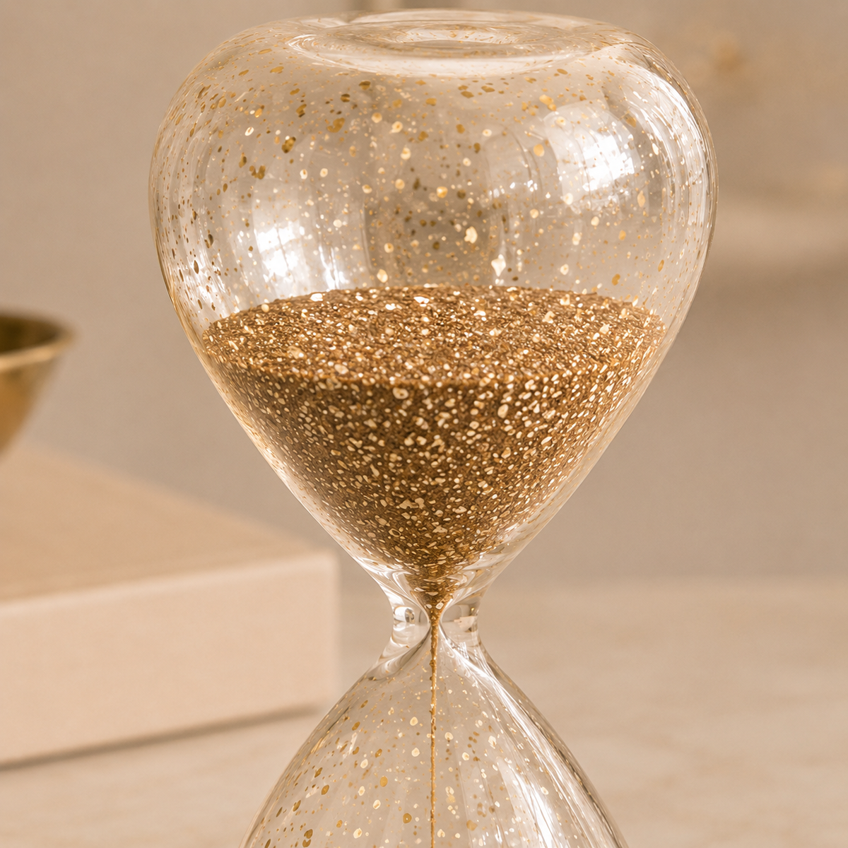 Karaca Home Glitter 15 Minutes Gold Sandglass, 153.09.01.8606