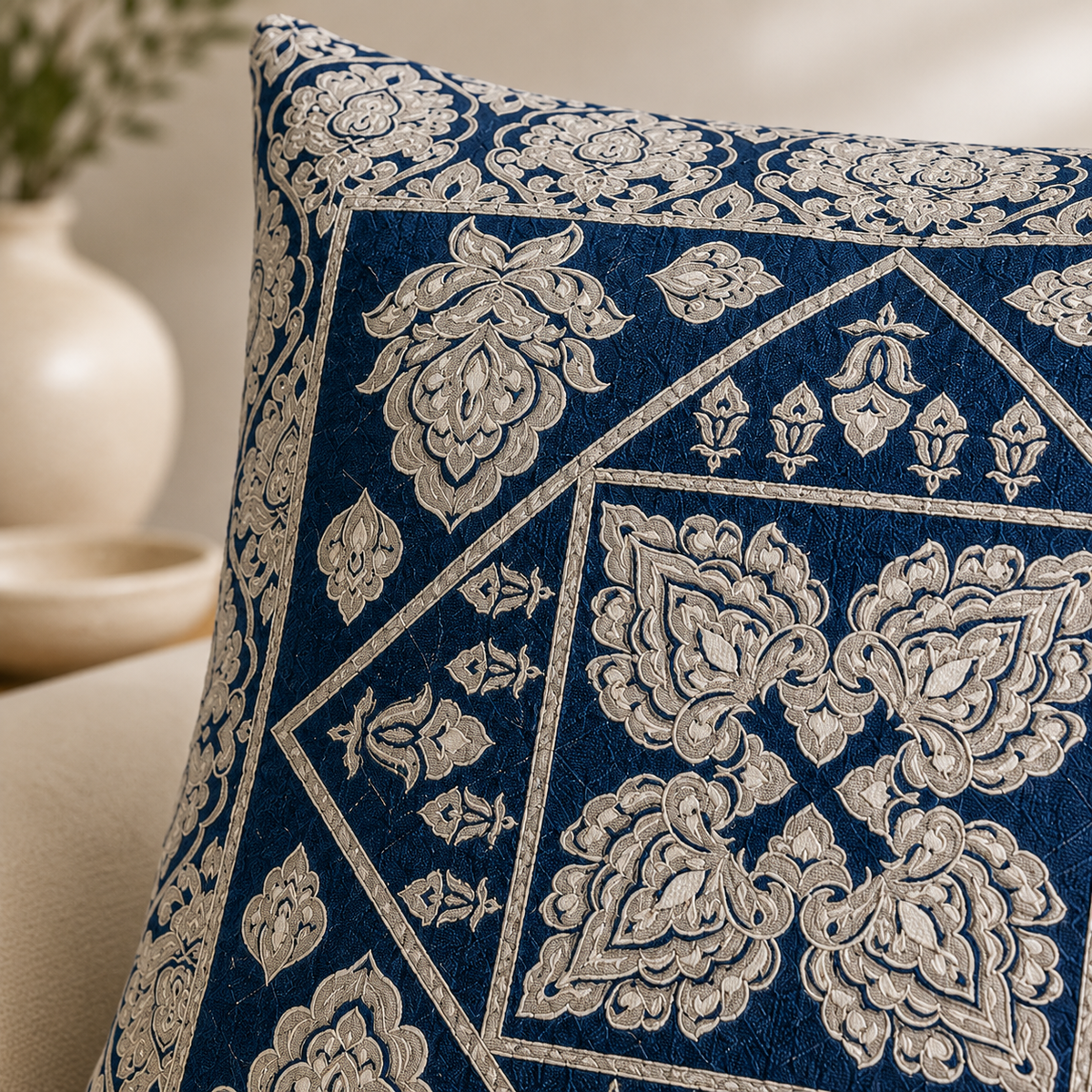 Karaca Home Topkapi Filled Cushion Beige 44 x 44 cm, 200.18.01.0739