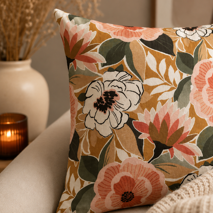 Karaca Home Fleur Patterned Cushion 40 x 40 cm, 200.22.14.0499