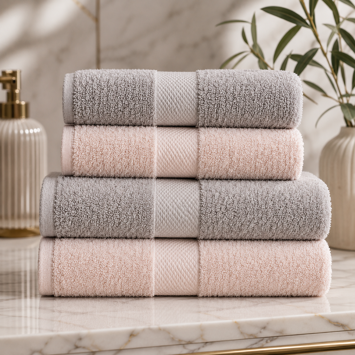 Karaca Sarah Anderson Alven 4-Piece Bath Set