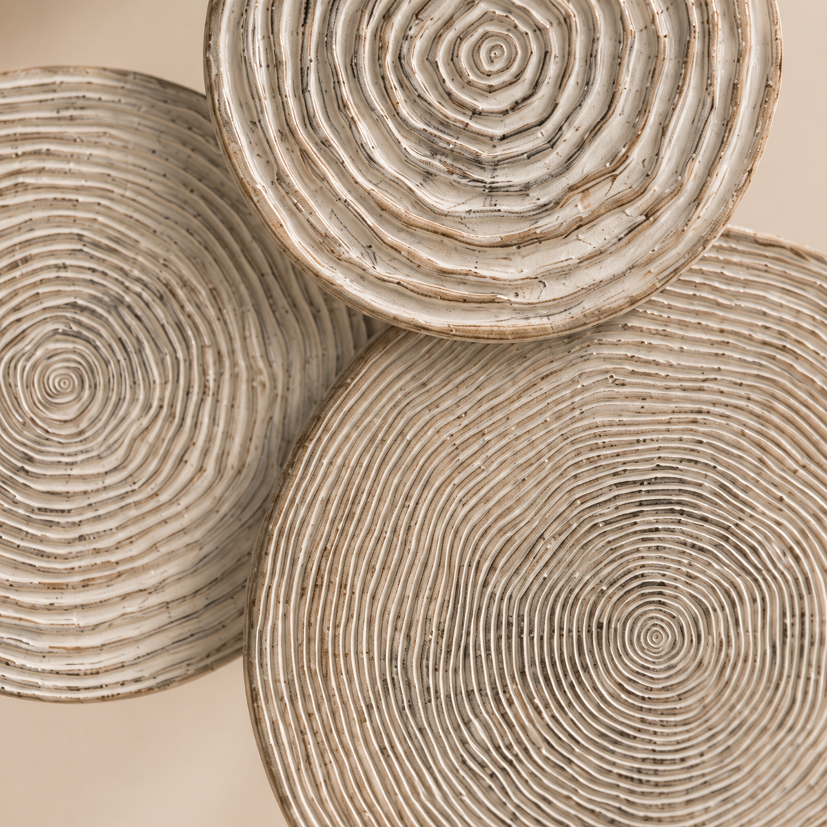 Karaca Home Emile Abstract Circle Sculpture with Stand 30 cm - Premium Stoneware Ceramic Decor, 153.09.01.2169