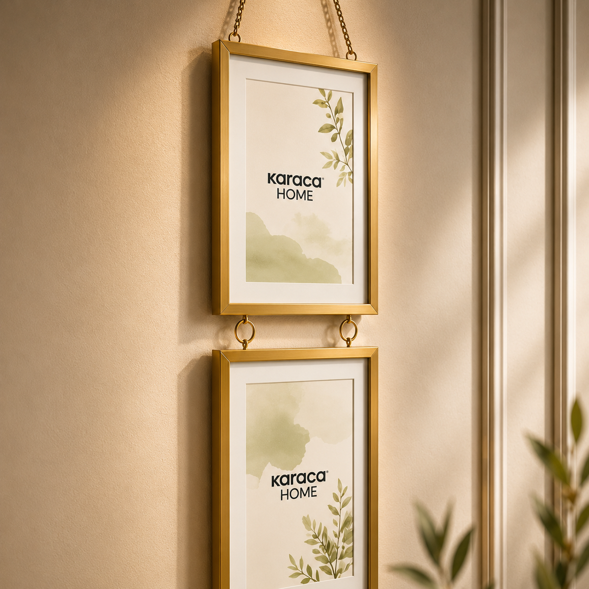 Karaca Home Magic 3-Piece Vertical Photo Frame Set - Gold, 153.77.10.5655