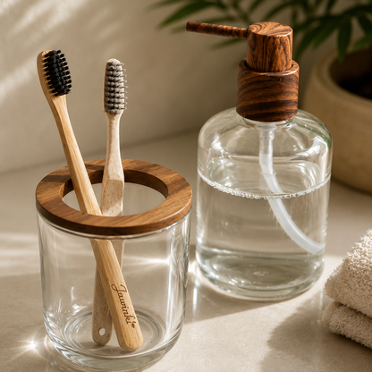 Karaca Home Woody 2-Piece Bathroom Accessory Set, 153.09.01.5213