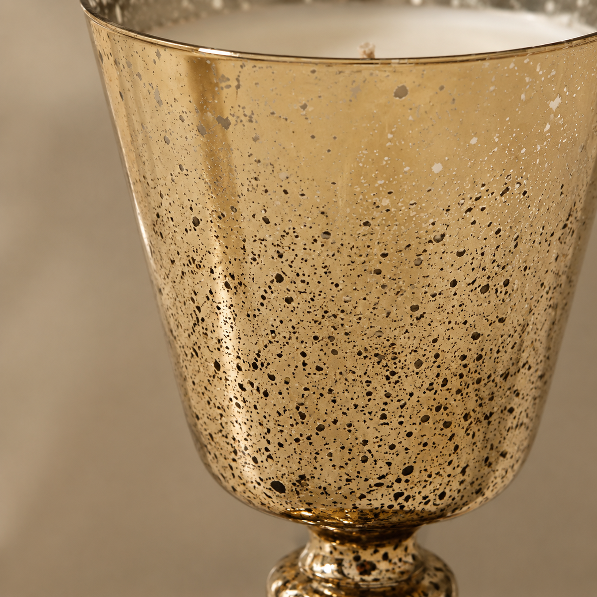 Karaca Home New Year Lin Goblet Candle Gold, 300.22.02.1047