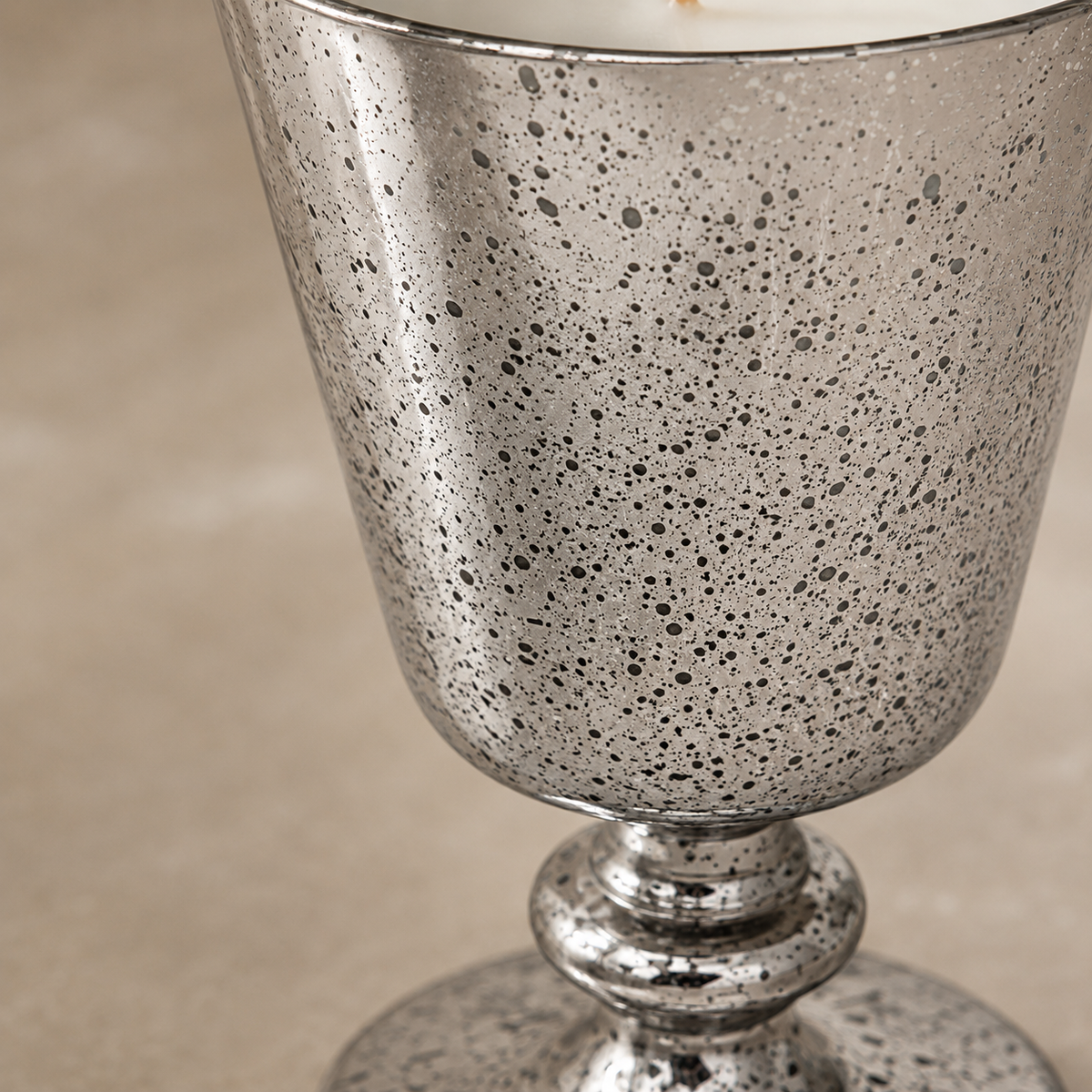 Karaca Home New Year Lin Goblet Candle Silver, 300.22.02.1048