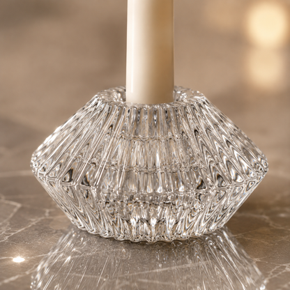 Karaca Home Pemy Grey Double-Sided Candle Holder 7 x 4 cm-, 153.09.01.7024