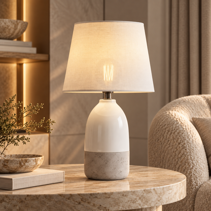 Elara Ceramic & Stone Table Lamp | TL-030-2