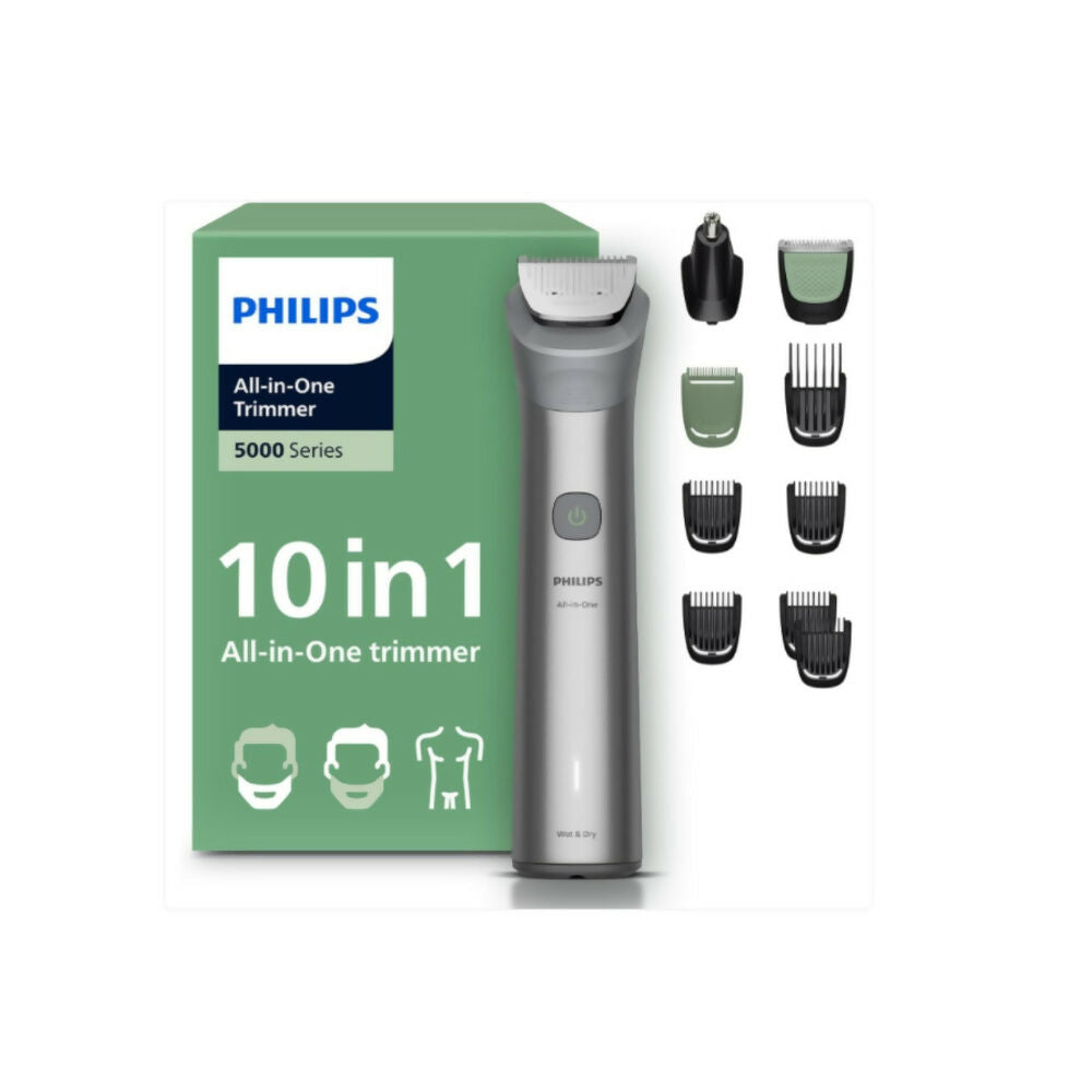 Philips, Multigroom Series 5000 - 10-In-1 All-In-One Beard, Hair & Body Trimmer, Waterproof - 120Min Runtime, PAN-MG592215