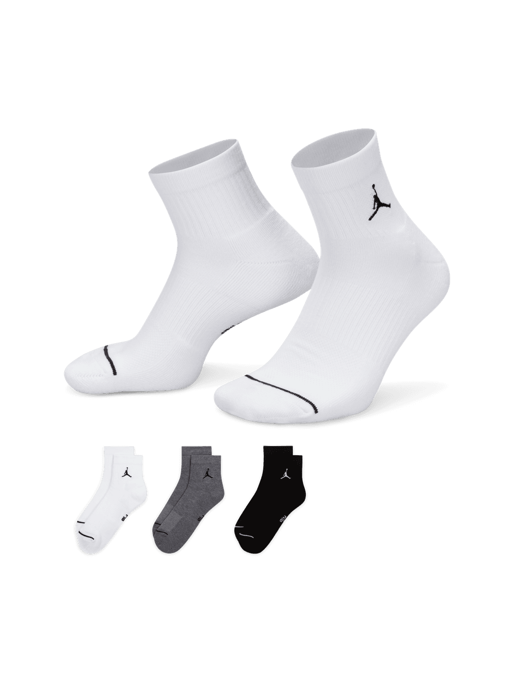 NIKE U J EVERYDAY CUSH POLY ANKLE 3PR -