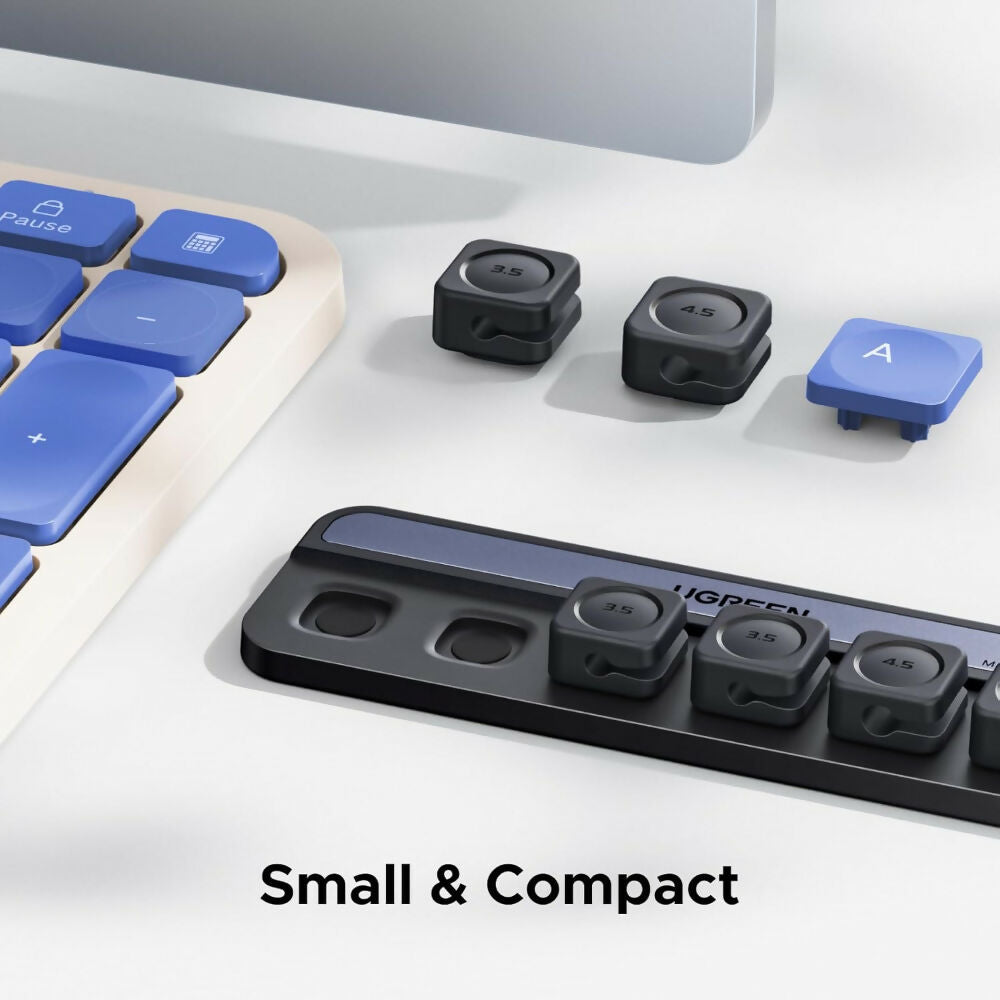 UGREEN Magnetic Cable Organizer - Desktop Cord Holder with 6 Silicone Clips & 6N Strong Magnets for Charging Wires - LP987 45097