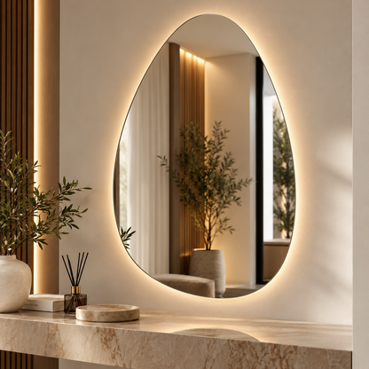 Free-Shaped Wall Mirror with Shadow LED Lighting | SDLED